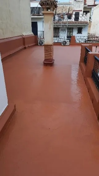 Terraza en poliuretano en Torremolinos (Málaga).